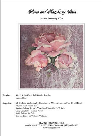 Roses And Raspberry Stain E-Packet by Jeanne Downing