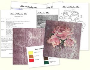 Roses and Raspberry Stain Design Kit by Jeanne Downing