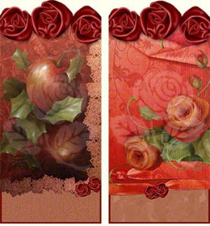 Holiday Roses and Apples Gift Tags designed by Jeanne Downing