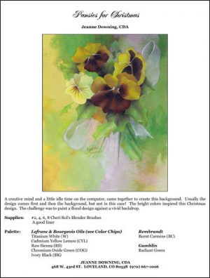 Pansies for Christmas E-Packet by Jeanne Downing