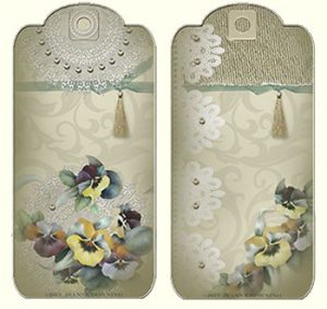 Posh Pansies Gift Tags designed by Jeanne Downing