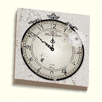 Shabby Chic Clock Artist Panel