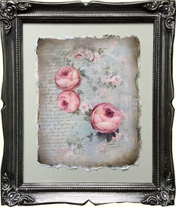 Wallpaper and Roses Original Art by Jeanne Downing
