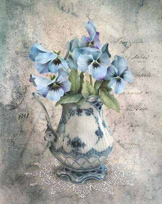 Pansies in the Parlor by Jeanne Downing