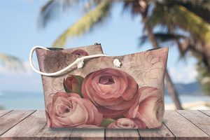 Rose Affair Weekender Bag and Zippered Pouch - Functional Art by Jeanne Downing
